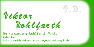 viktor wohlfarth business card